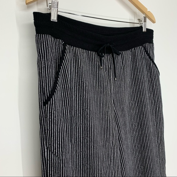 Max Studio Boho Wide Leg Pull On Cropped Pants With Knit Waistband Nwt Sz Small - Picture 3 of 16